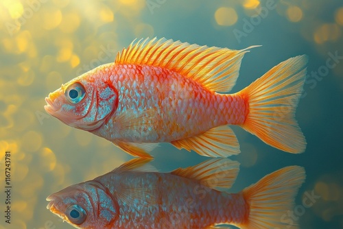 Tilapia Fish Reflective Surface Fresh Raw Fish Photography