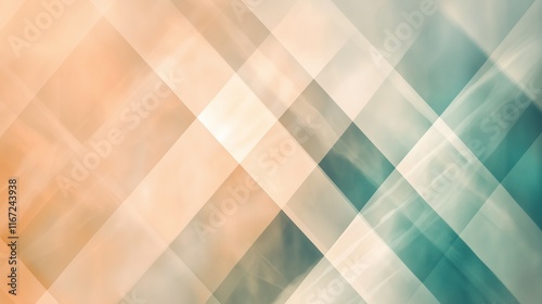 Subtle pastel diamond gradient in peach and teal