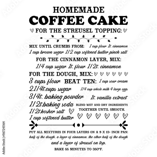 Homemade Coffee Cake For The Streusel Topping