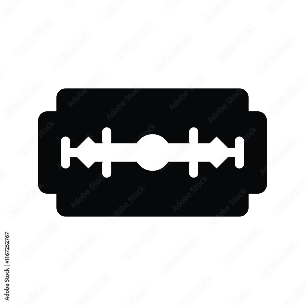 Blade razor - black vector icon isolated on background Blade razor - black vector icon isolated on background