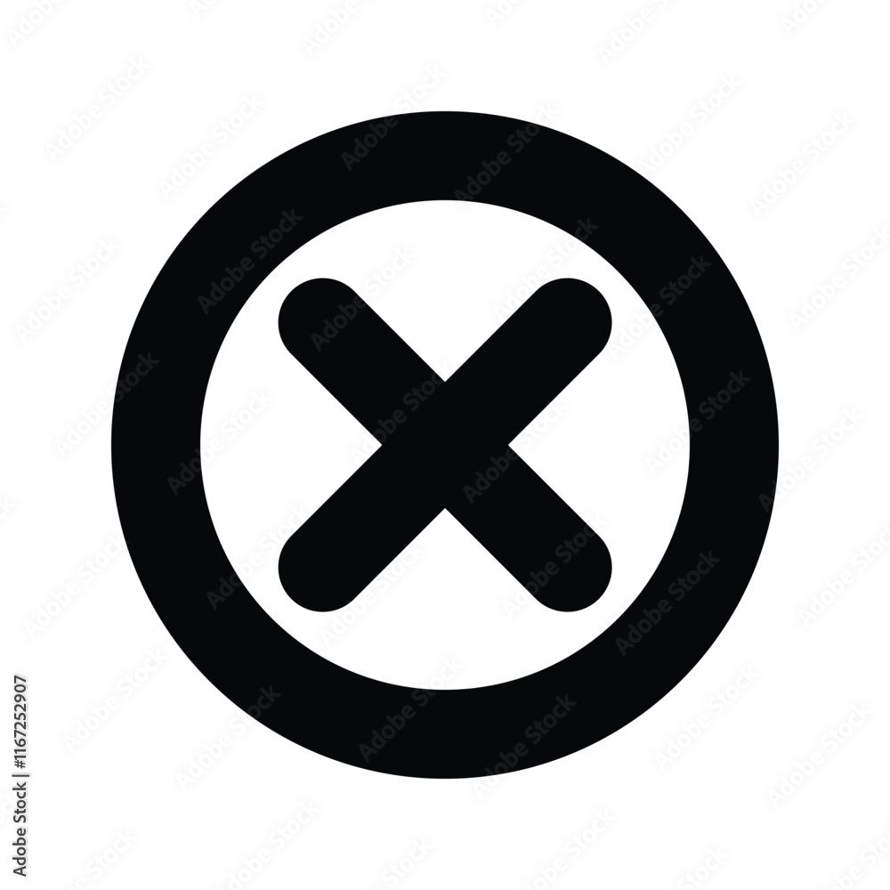 Cross icon flat vector design, cancel symbol. Cross icon flat vector design, cancel symbol.