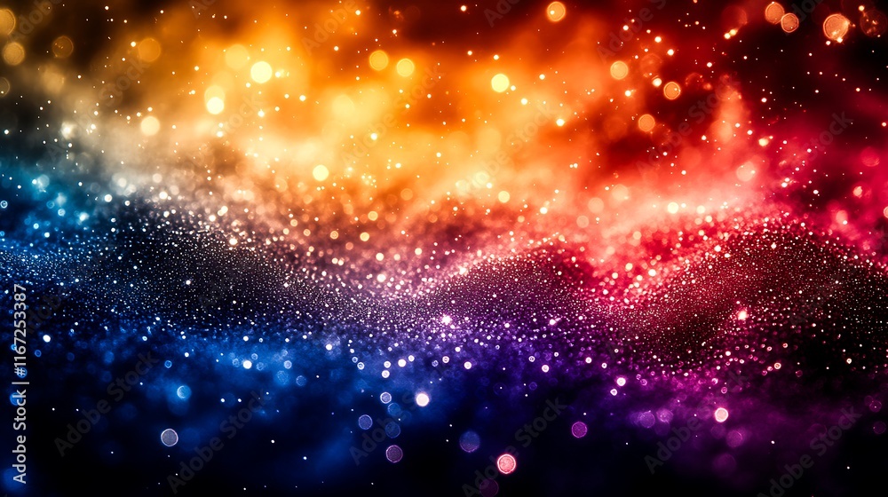 Fototapeta premium Rainbow Sparkle Mist AI-Generated Photography Background