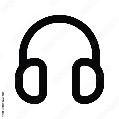 Headphones symbol. headphone icon isolated on background