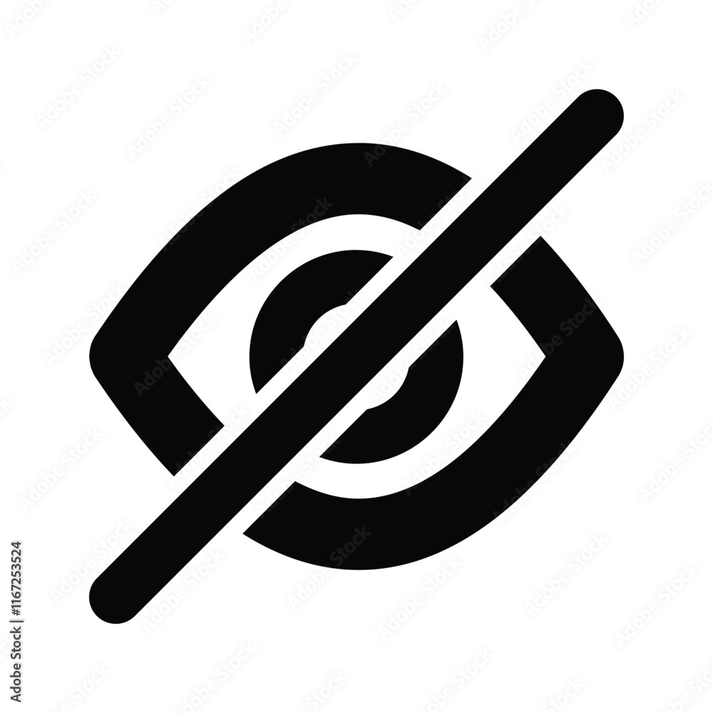 Eye Icon Vector Design for web, isolated on white background Eye Icon Vector Design for web, isolated on white background