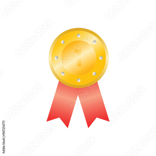 Golad Medal Victory Collection Simple Vector