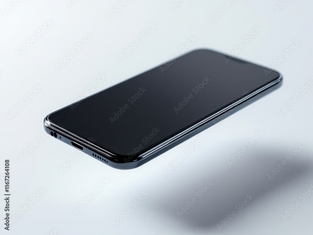 Smartphone Mockup Featuring a Blank Display, Perfectly Isolated on a Clean White Background Smartphone Mockup Featuring a Blank Display, Perfectly Isolated on a Clean White Background