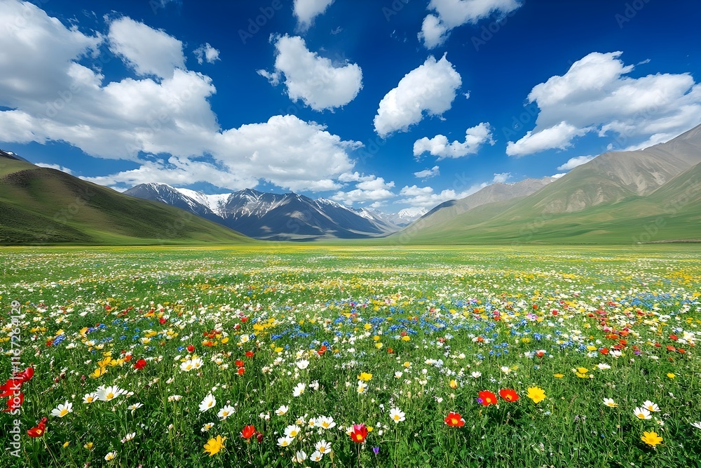 Fototapeta premium Meadow with flowers
