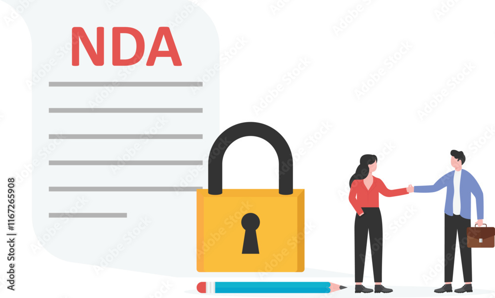 NDA Document with Shield and Lock on Digital Tablet. Non Disclosure Agreement Contract Concept.
NDA Document with Shield and Lock on Digital Tablet. Non Disclosure Agreement Contract Concept.