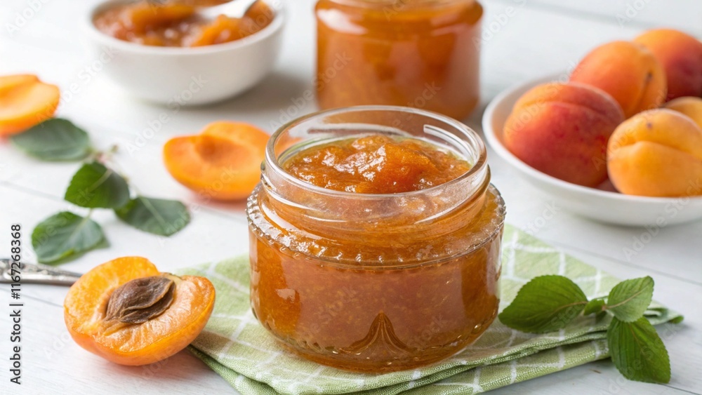 jam, jam in a jar, from strawberries, blackberries, cranberries, cherries, apricots on a white background jam, jam in a jar, from strawberries, blackberries, cranberries, cherries, apricots on a white background