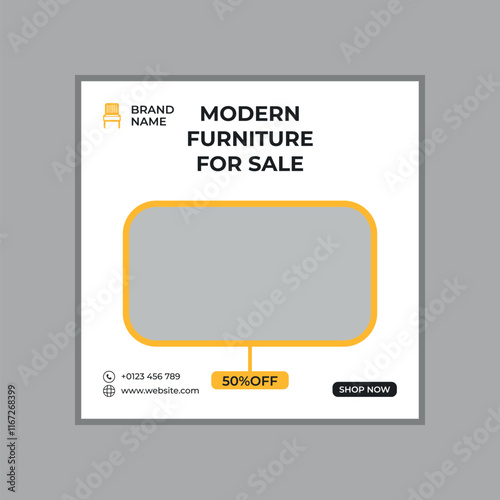 Modern Furniture Sale Social Media Post Template