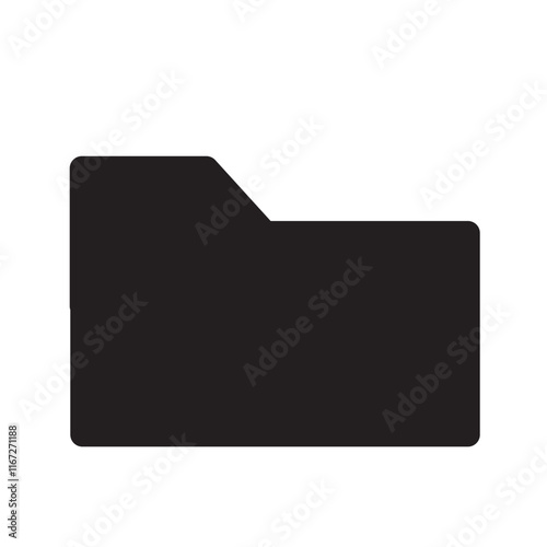 Folder icon with a clean design, representing file organization, storage, and document management.