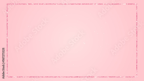 abstract pink frame background, shiny glitter stars on soft pink, beauty and cosmetics social media template	 photo