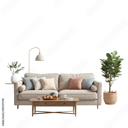 Modern Living Room Sofa with Cozy Decor