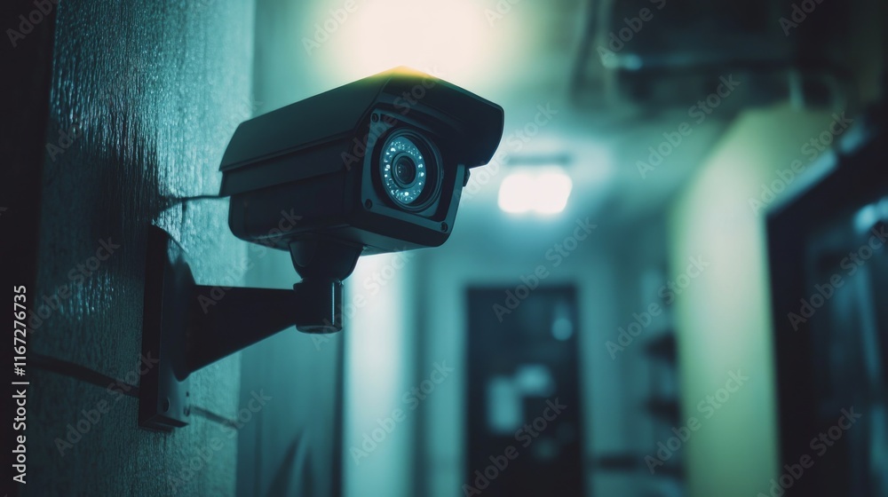 Indoor Wide Angle Surveillance Camera in Bright Light Indoor Wide Angle Surveillance Camera in Bright Light