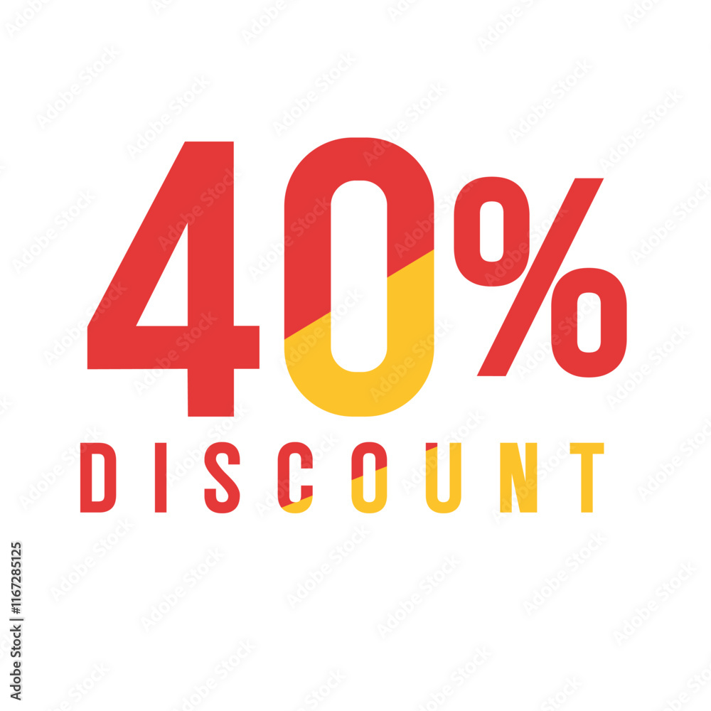 Dynamic 40% OFF Promotion with Bold Red and Yellow Design Dynamic 40% OFF Promotion with Bold Red and Yellow Design