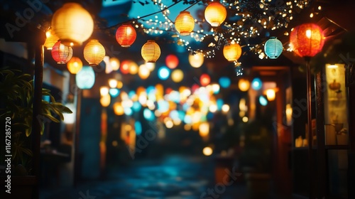 Wallpaper Mural Blur Image of Night Festival on Street with Blurred Background Torontodigital.ca