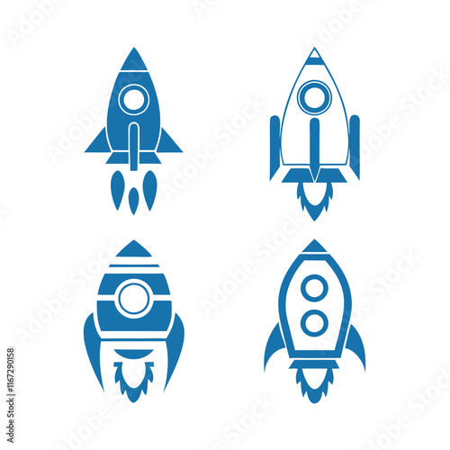 Rocket Icon Bundle Vector Designs.