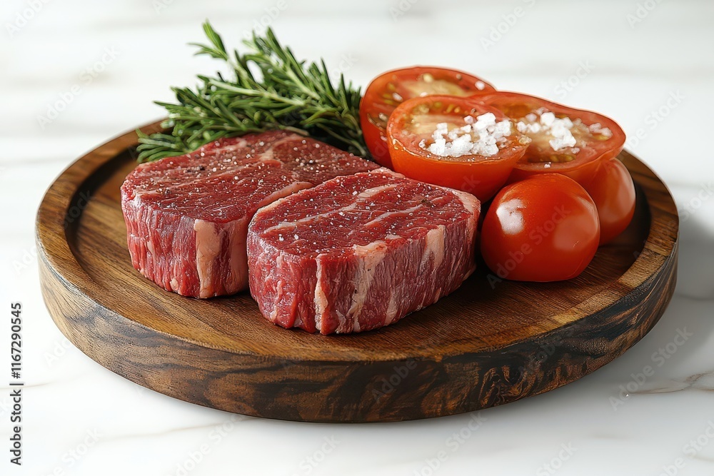 delmonico steak presented on a rustic wooden plate showcasing the rich texture and color of the meat isolated on a pure white background for a striking culinary presentation delmonico steak presented on a rustic wooden plate showcasing the rich texture and color of the meat isolated on a pure white background for a striking culinary presentation