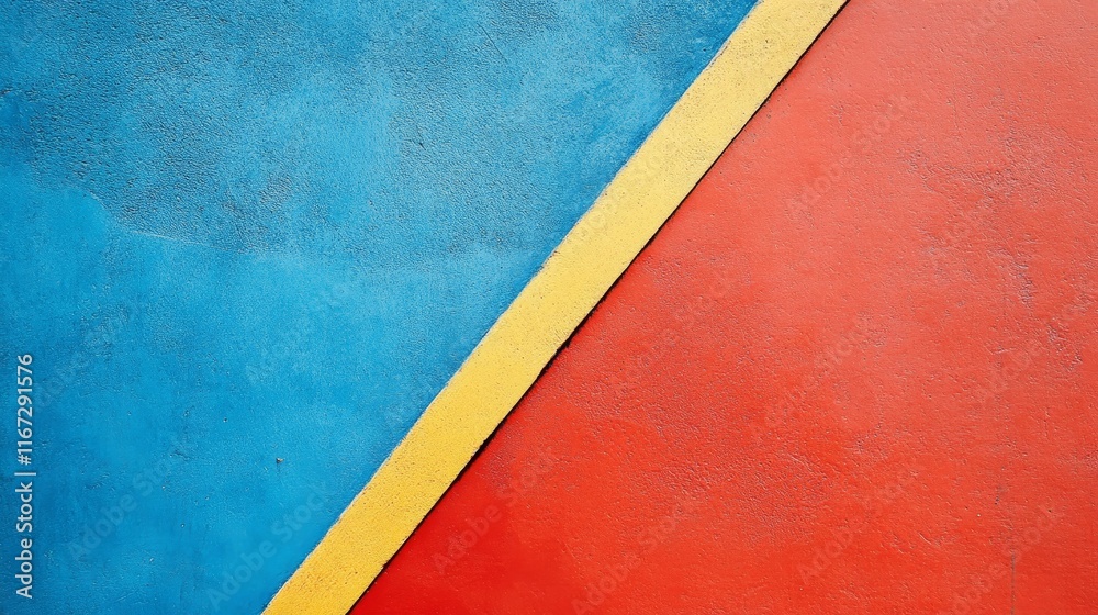 A vibrant abstract composition featuring blue, red, and yellow geometric shapes. A vibrant abstract composition featuring blue, red, and yellow geometric shapes.
