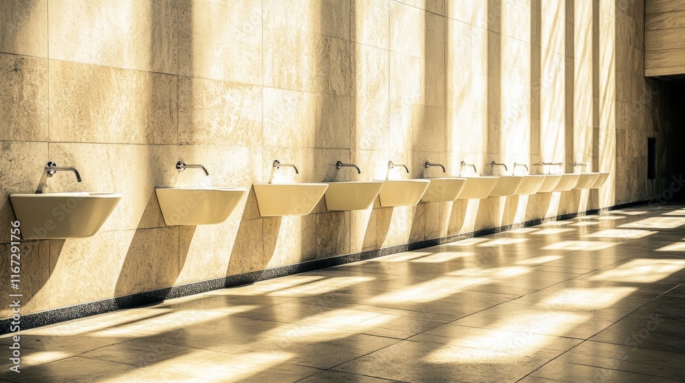Obraz premium Modern Sanitation Practices in Warm Light