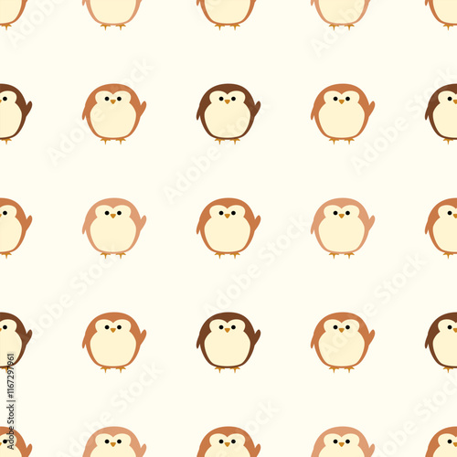 Penguin cartoon so cute. Pattern seamless vector illustration. 
