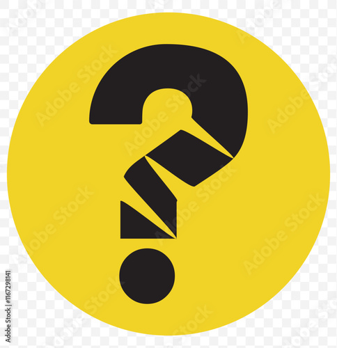 Question mark icon set. Bubble question icon, FAQ questions symbol on a transparent background. eps 10.
