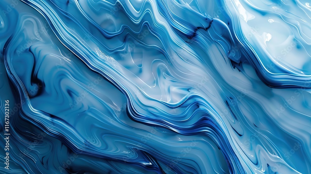 Obraz premium azure blue seamless pattern wallpaper