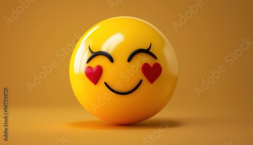 Realistic Yellow Glossy Emotions Face Pack 26: Smiling Emoji Expresses Suffering, Love, Confusion, Silence, And Dizziness.