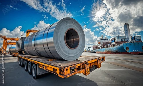 Steel Roll Transportation at the Port