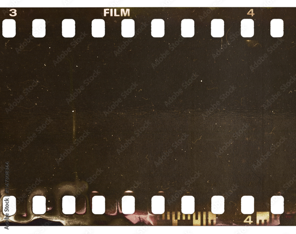 old film strip, underexposed 35mm film material on white. old film strip, underexposed 35mm film material on white.