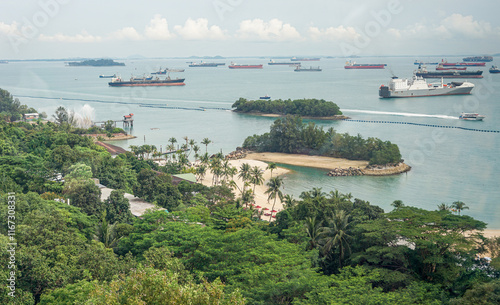 Photography Singapore, Asia, Fort Siloso Sky Walk, Singapore city skyline viewed from Sentos