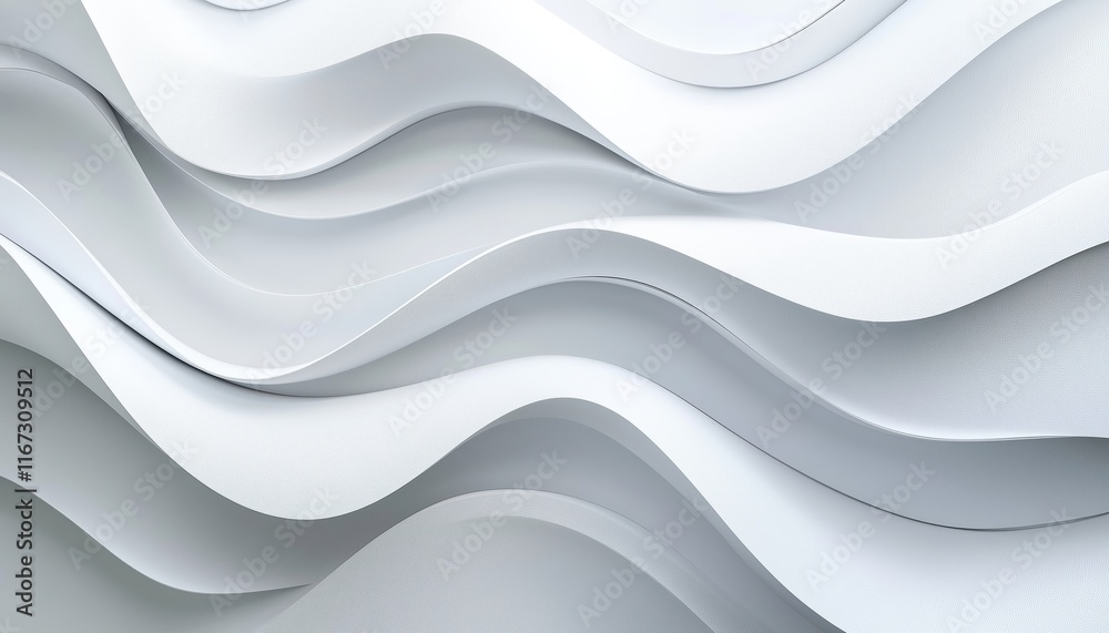 Obraz premium Soft Shadow And Light From Windows On White Wall: Abstract Light Grey Background For Product Presentation And More.
