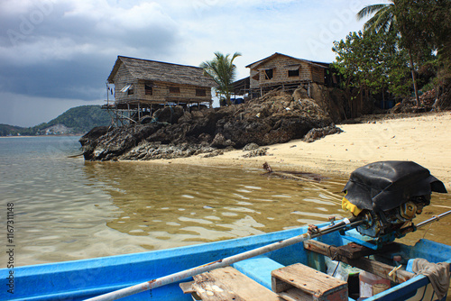 Maphrao Island, a tourist attraction near Sairee Beach in Chumphon Province. photo