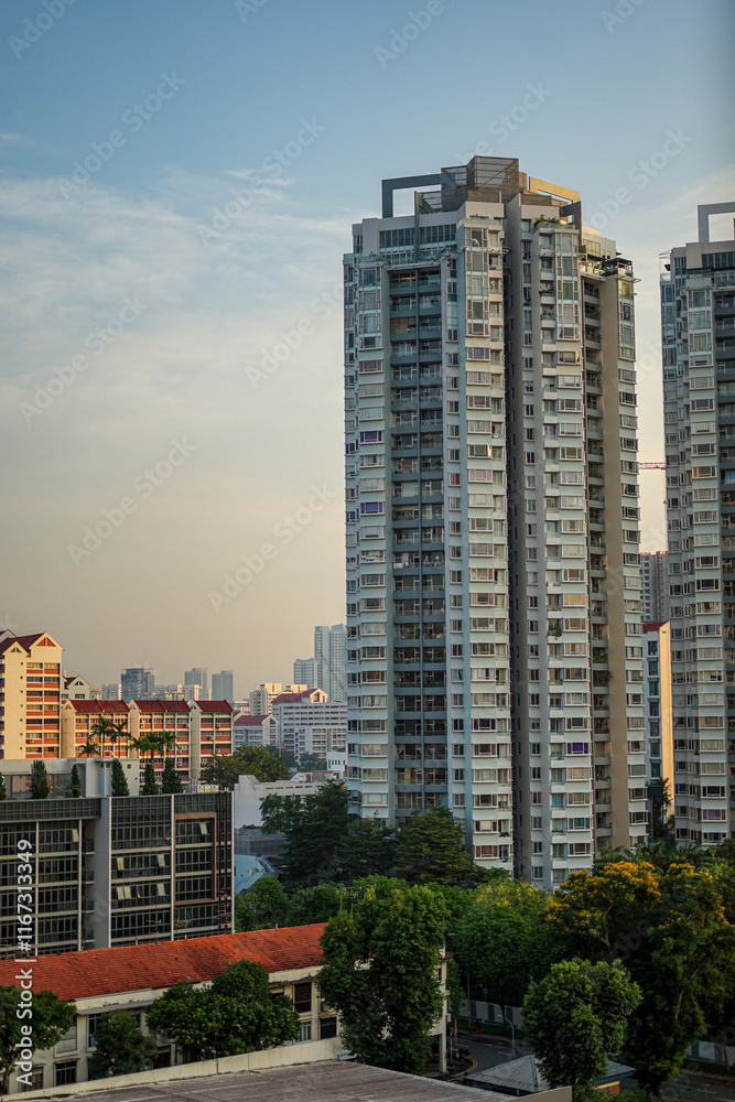 Singapore, Asia, a tall building in a city Singapore, Asia, a tall building in a city