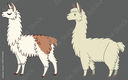 Alpaca bundle design art and illustrator eps