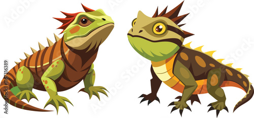 Tuatara bundle design art and illustrator eps photo