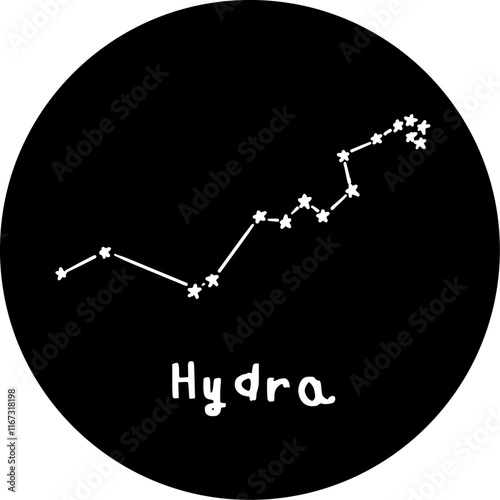 constellation of hydra illustration