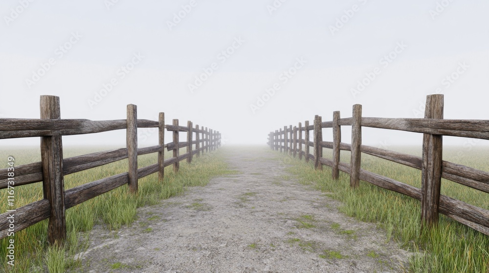 Fototapeta premium Serene Fencing Scene with Symmetrical Composition