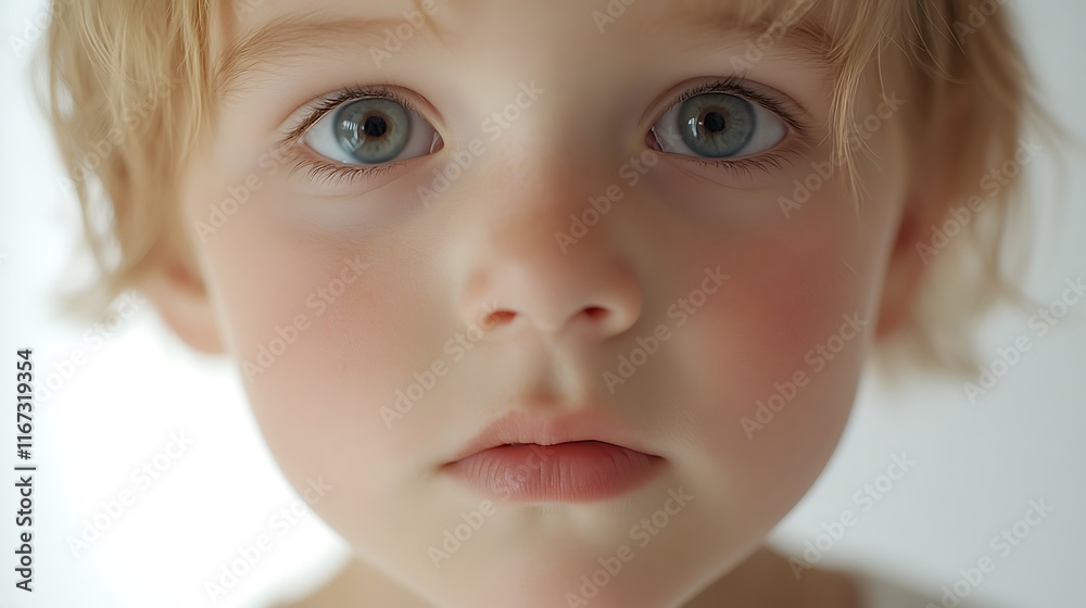 Close-up portrait of a toddler with rosy cheeks and bright blue eyes, looking directly at the camera. Close-up portrait of a toddler with rosy cheeks and bright blue eyes, looking directly at the camera.
