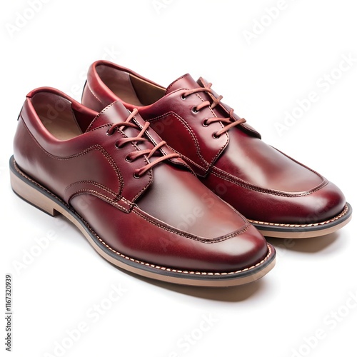 Wallpaper Mural dark red men's casual shoes on white background Torontodigital.ca