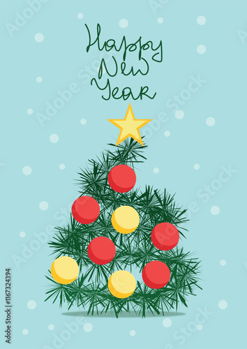Christmas tree vector illustration