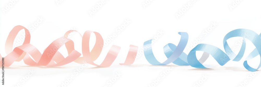 Obraz premium Colorful whimsical party streamers for spring celebrations and festive decorations