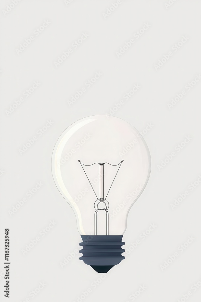 A minimalist light bulb design on a plain background. A minimalist light bulb design on a plain background.