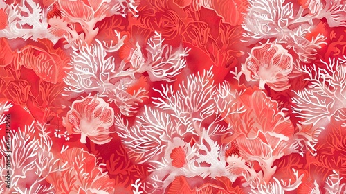 Wallpaper Mural coral seamless pattern wallpaper Torontodigital.ca