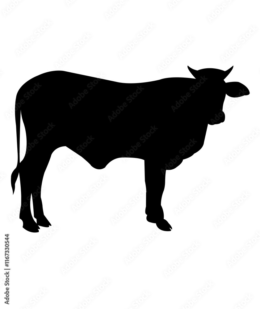 Cow clip art design on plain white transparent isolated background for card, shirt, hoodie, sweatshirt, apparel, card, tag, mug, icon, poster or badge Cow clip art design on plain white transparent isolated background for card, shirt, hoodie, sweatshirt, apparel, card, tag, mug, icon, poster or badge