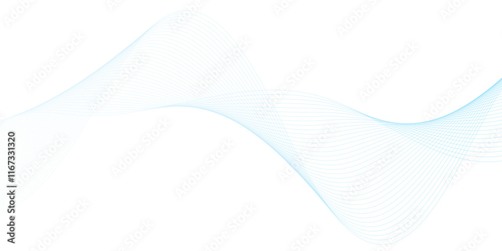 Abstract wave element for design. Digital frequency track equalizer. Stylized line art background. Vector illustration. Wave with lines created using blend tool. Abstract wave element for design. Digital frequency track equalizer. Stylized line art background. Vector illustration. Wave with lines created using blend tool.