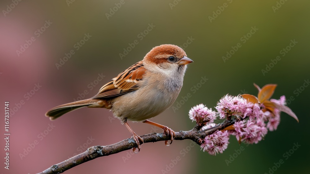 A bird sits beautifully on a branch surrounded by cherry blossoms, capturing the essence of nature in full bloom and evoking feelings of tranquility and beauty around. A bird sits beautifully on a branch surrounded by cherry blossoms, capturing the essence of nature in full bloom and evoking feelings of tranquility and beauty around.