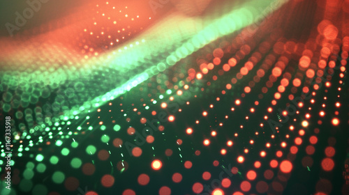 Wallpaper Mural A red and green pattern of dots. The red and green dots are arranged in a way that creates a sense of movement and energy. Torontodigital.ca