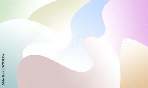 Colorful abstract background, curved patterns with light. Vector illustration with free space for design.