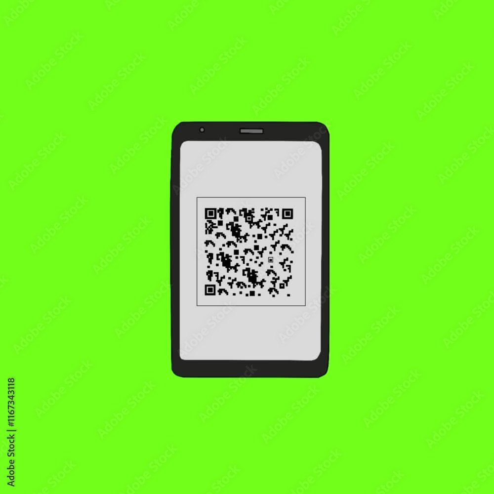 Scan qr code with smart phone isolated with green screen Stock 비디오 ...